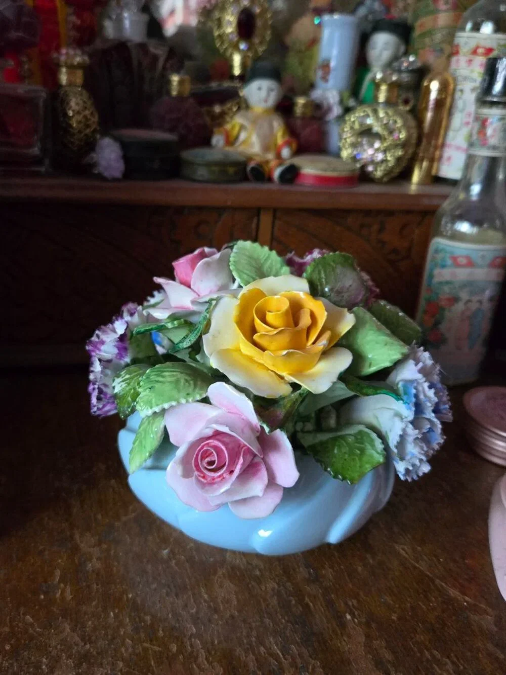 Vintage Staffordshire Bone China Floral Bouquet Romantic Cottagecore